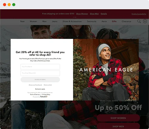 american eagle retail referral marketing client showcase